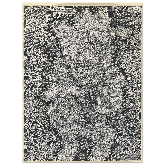 Jean Dubuffet - FIGURE WITH HAT IN A LANDSCAPE 1960  75x100 cm / 30x40inches Fine Art Poster