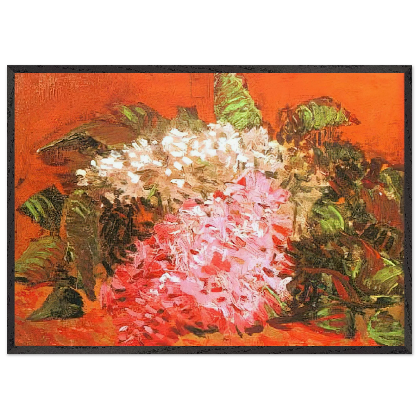 Lilacs - Vincent van Gogh 70x100 cm / 28x40 inches Framed Art Print – Black Wooden Frame
