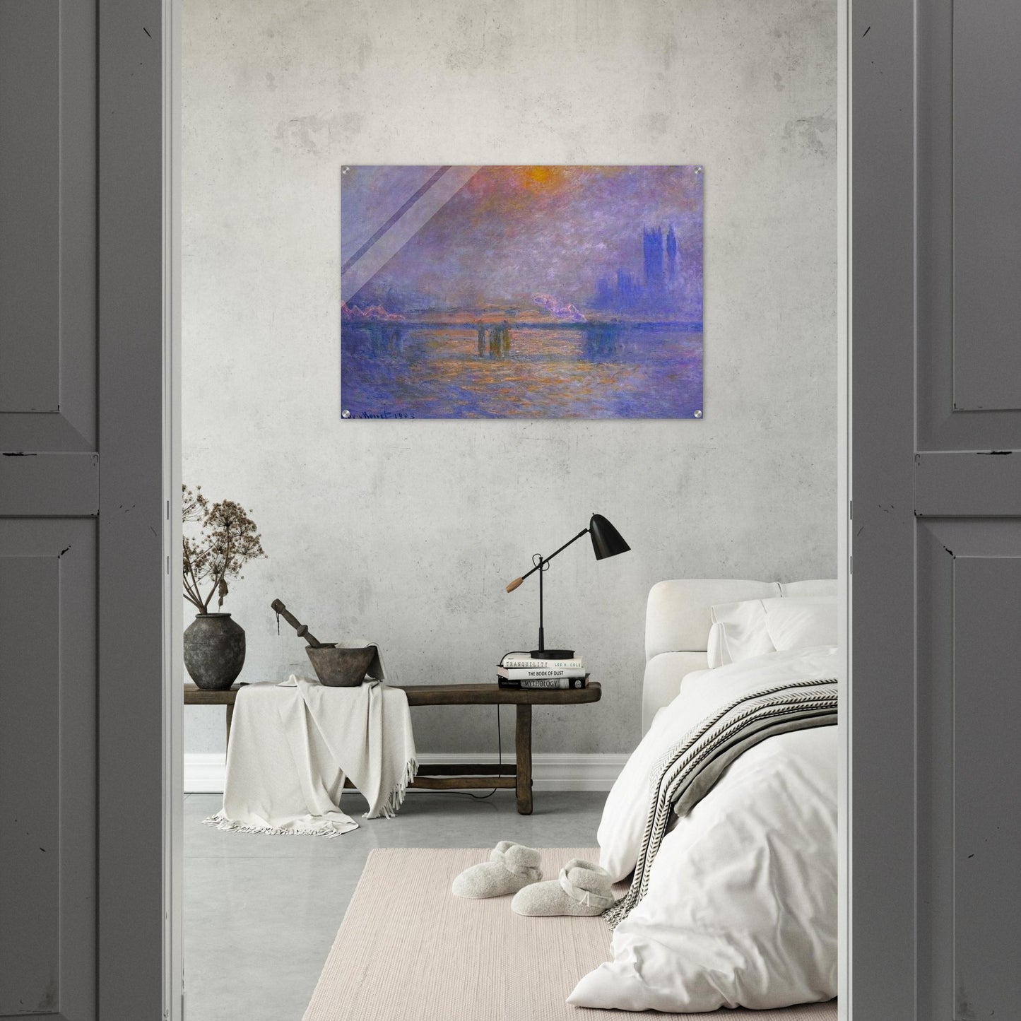 Charing Cross Bridge, The Thames 02 - claude monet Acrylic Print - 70x100 cm / 28x40″ inches | claude monet Wall Art | claude monet Prints