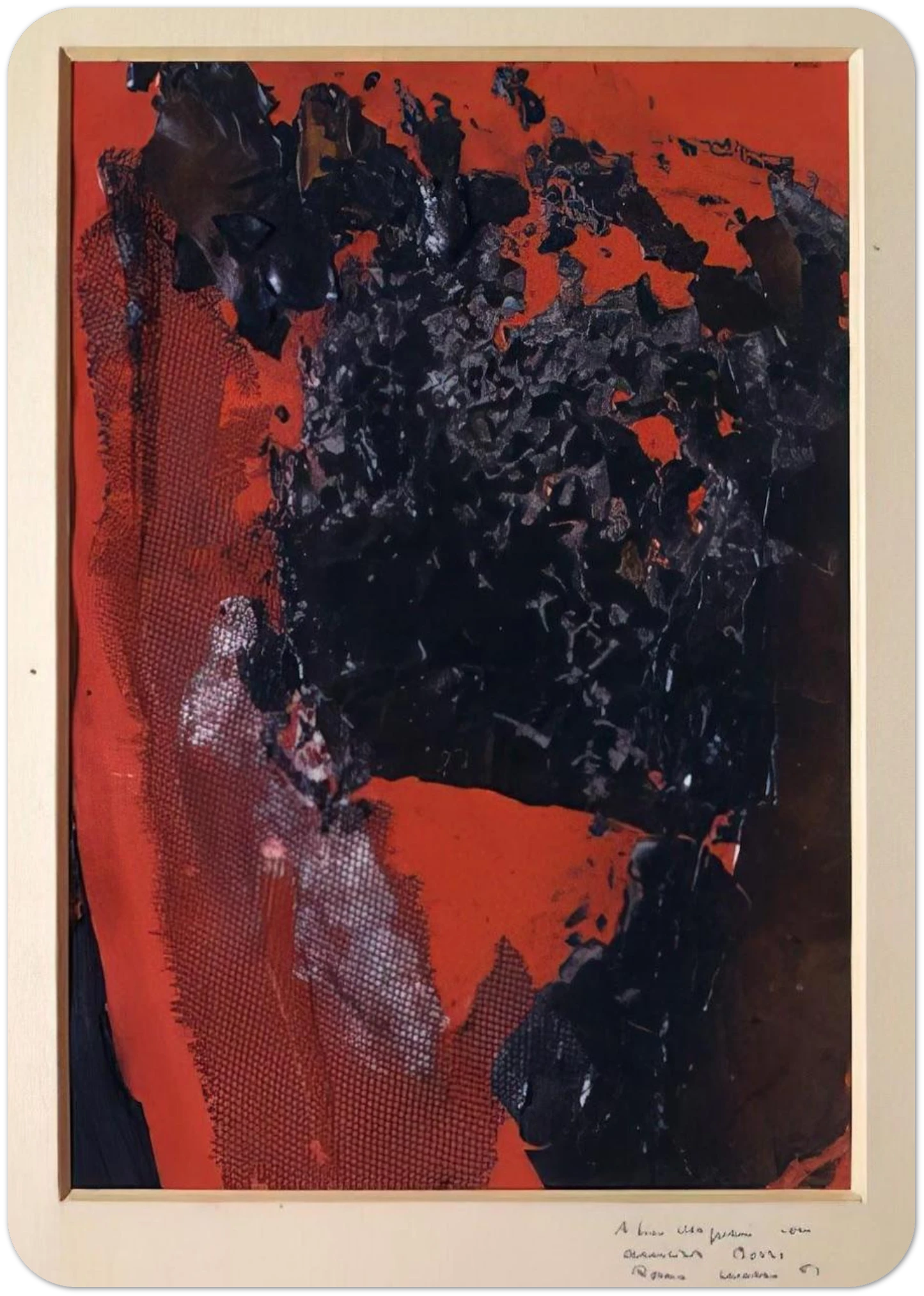 Combustion - 1961 By Alberto Burri Pack of 10 Post Cards | Alberto Burri Post Cards | A6 (10.5 x 14.8 cm) - 4.1 x 5.8 inches