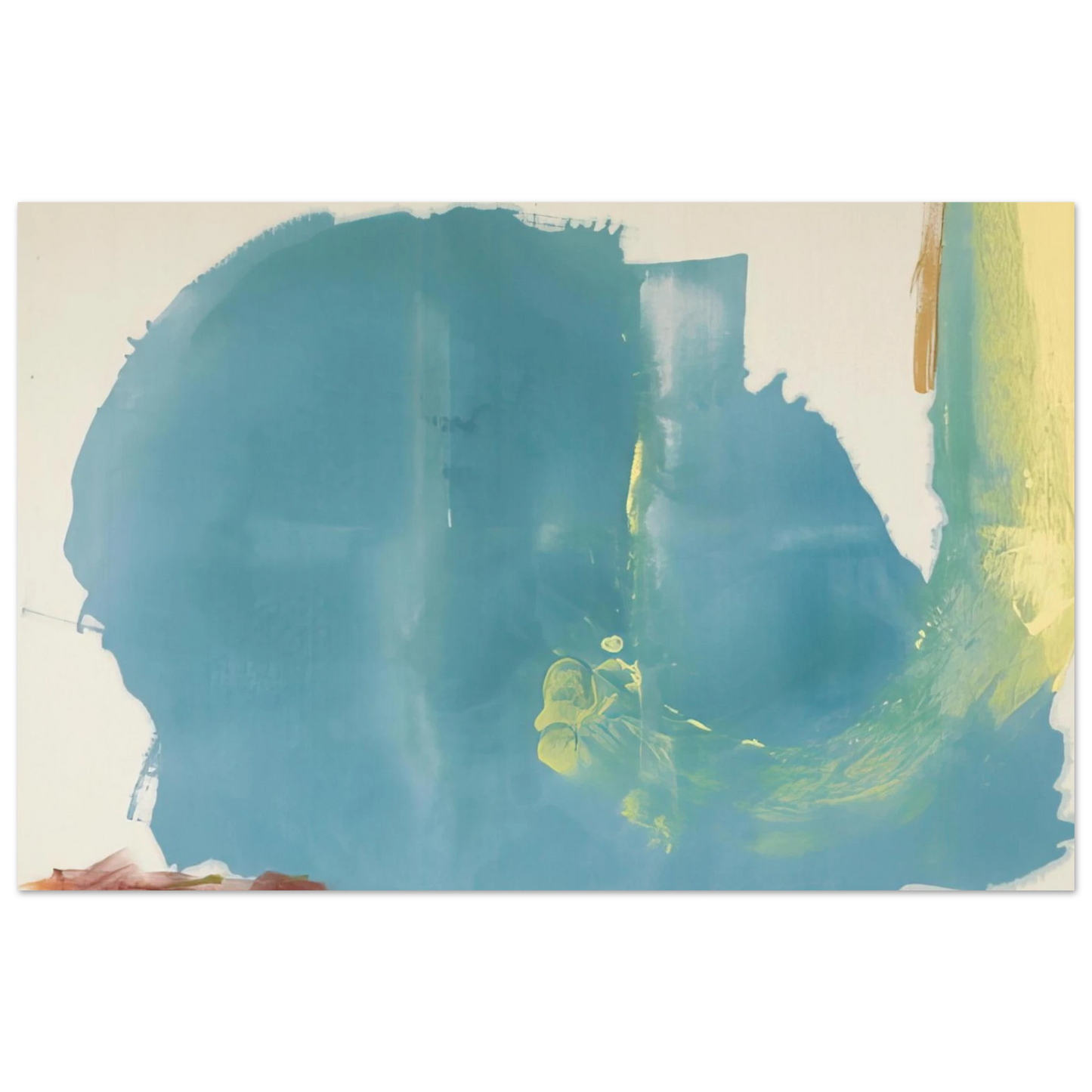 Helen Frankenthaler - Where Necessary - 1977 Wall art - 13x18 cm / 5x7 inches - Premium Wooden Framed Poster With Fine Art Paper-canvas - Black frame