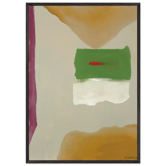 Untitled - Color Field Painting N1 - Helen Frankenthaler 70x100 cm / 28x40 inches Framed Art Print – Black Wooden Frame