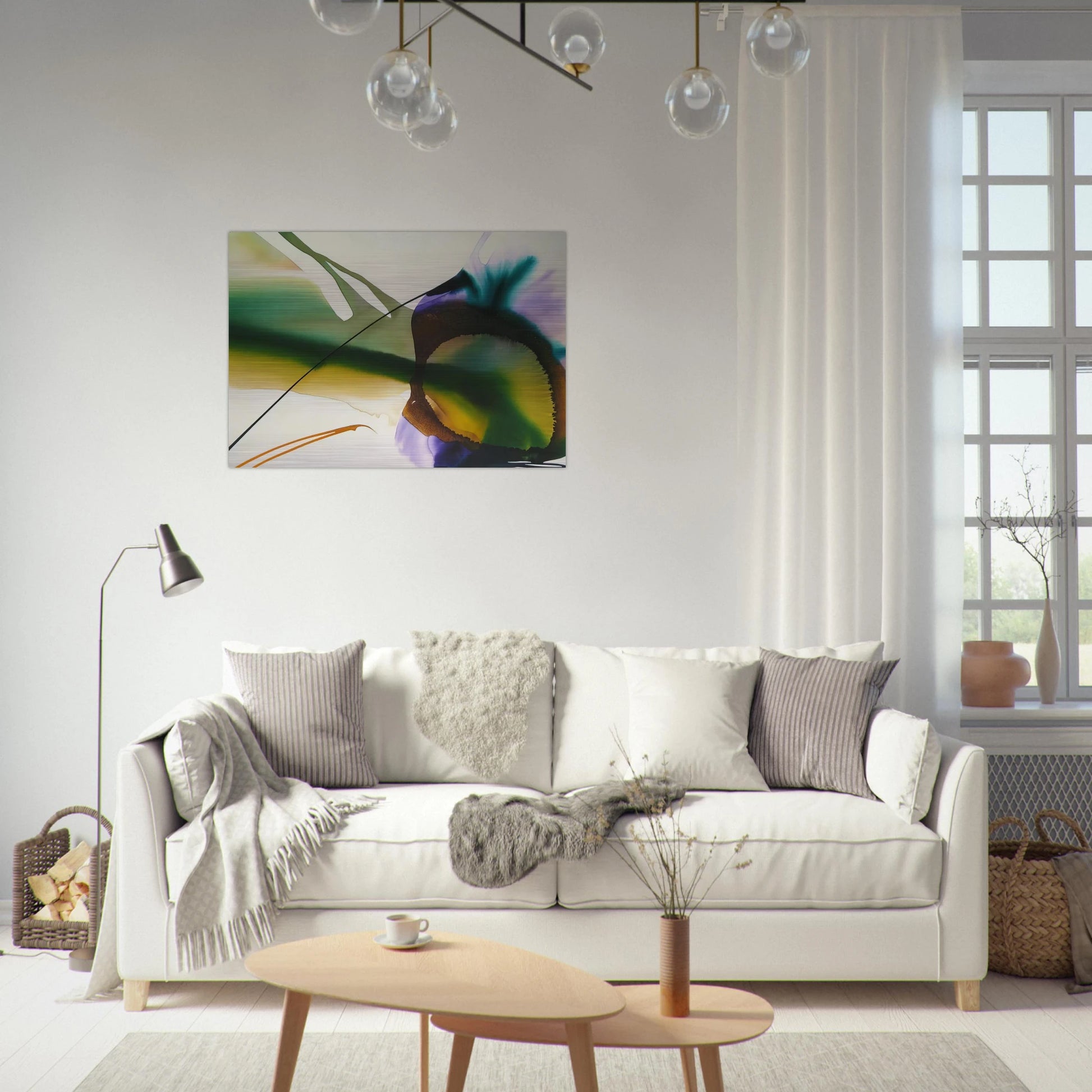 Phenomena Amber Sight - Paul Jenkins Brushed Aluminum Print - 70x100 cm / 28x40 inches | Paul Jenkins Aluminum Print | Paul Jenkins Prints