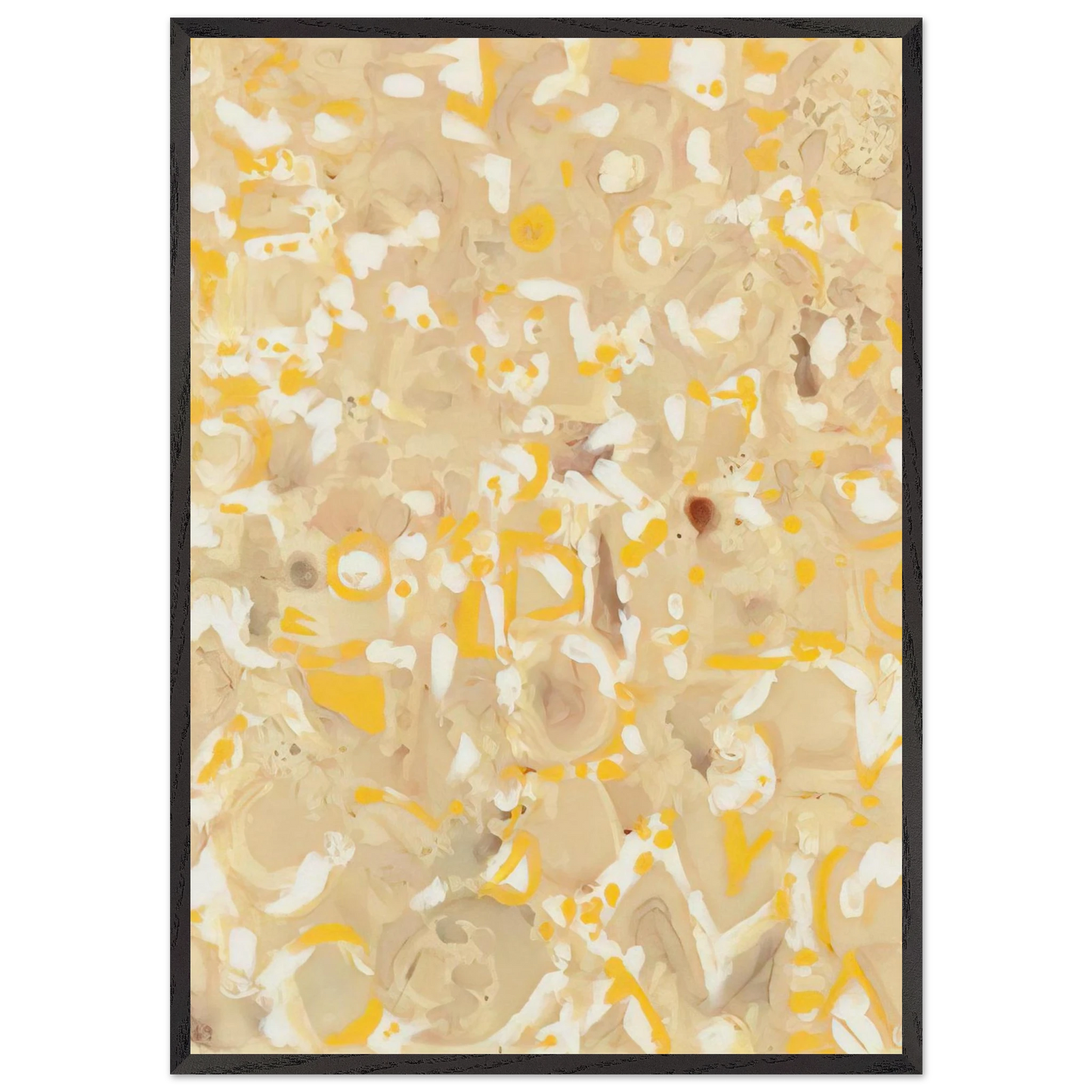 Hieroglyphs No 12 - Lee Krasner 70x100 cm / 28x40 inches Framed Art Print – Black Wooden Frame