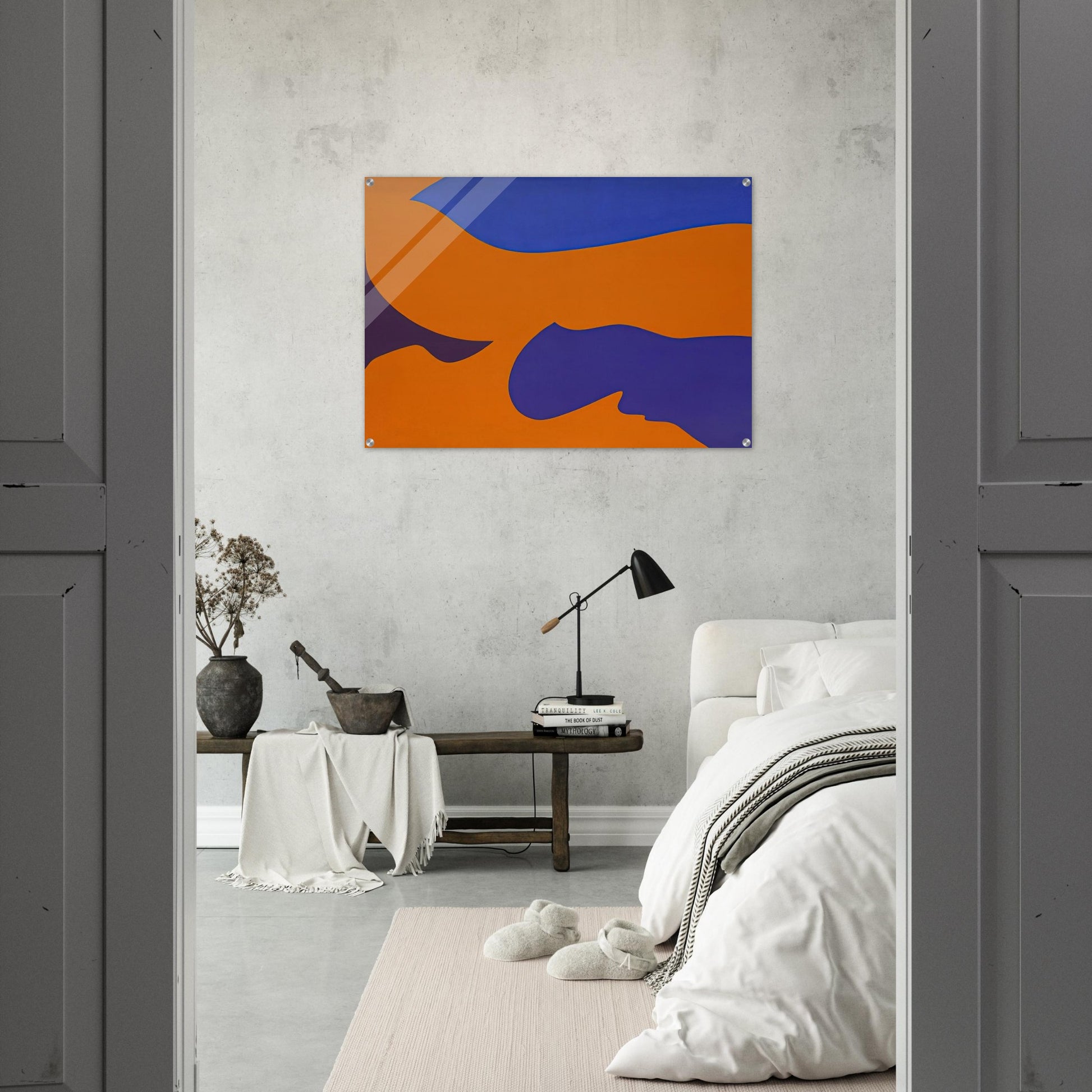 Passage ‚rosion vermillion - Fernand Leduc Acrylic Print - 70x100 cm / 28x40″ inches