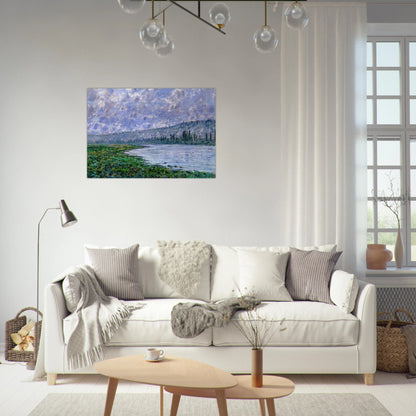 The Seine and the Chaantemesle - claude monet Brushed Aluminum Print - 70x100 cm / 28x40 inches | claude monet Aluminum Print | claude monet Prints