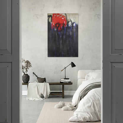 Untitled Columns of Fire - 1956 - Theodoros Stamos Brushed Aluminum Print - 70x100 cm / 28x40 inches | Theodoros Stamos Aluminum Print | Theodoros Stamos Prints