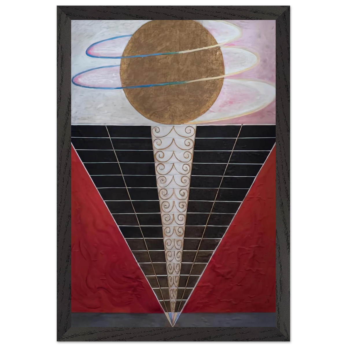 Hilma af Klint - ALTARPIECE NO 2 1915 Wall art - 21x29.7 cm / 8x12" - Premium Wooden Framed Poster With Fine Art Paper-canvas - Black frame