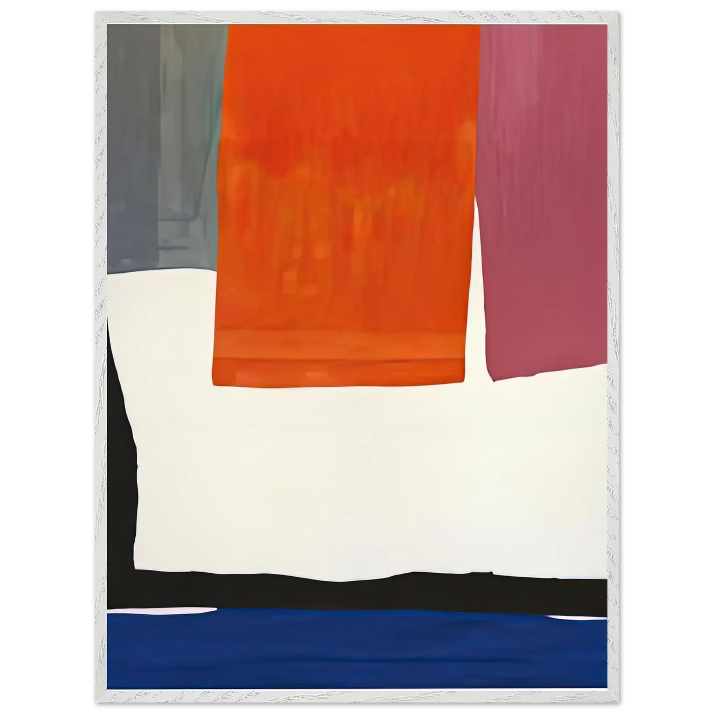 Helen Frankenthaler - The Human Edge, 1967- Wall Art - 60x80 cm / 24x32 inches - Premium Wooden Framed Poster With Fine Art Paper-canvas - Black frame
