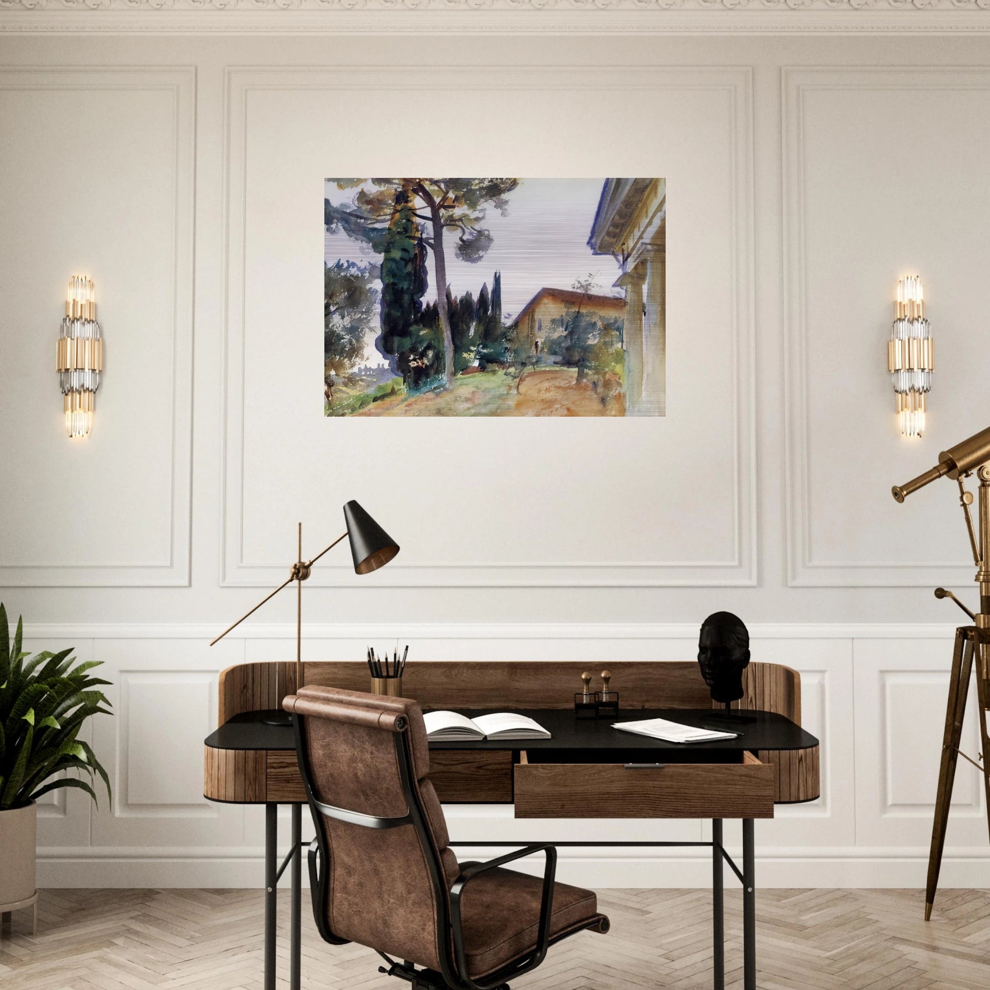 Corfu - John Singer Sargent Brushed Aluminum Print - 70x100 cm / 28x40 inches | John Singer Sargent Aluminum Print | John Singer Sargent Prints