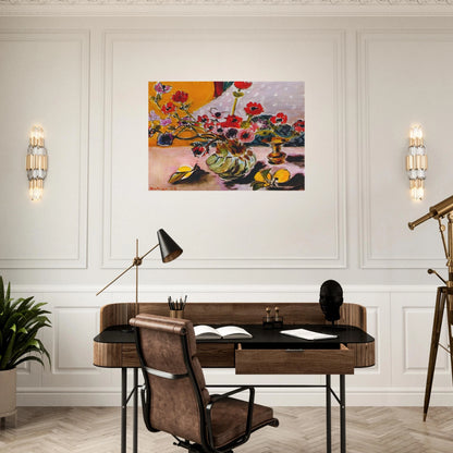 ANEMONES AND CHINESE VASE 1943 - Henri Matisse Brushed Aluminum Print - 70x100 cm / 28x40 inches | Henri Matisse Aluminum Print | Henri Matisse Prints