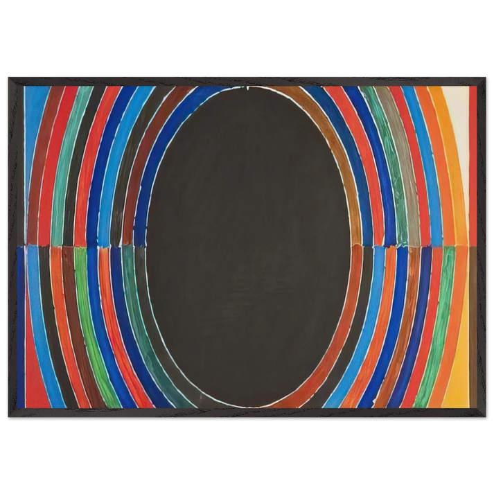 Composition V - Abstract Art - S H Raza 70x100 cm / 28x40 inches Framed Art Print – Black Wooden Frame