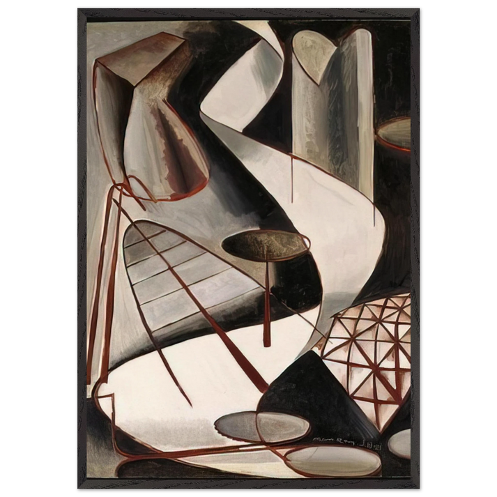 RETURN TO REASON - Man Ray 70x100 cm / 28x40 inches Framed Art Print – Black Wooden Frame