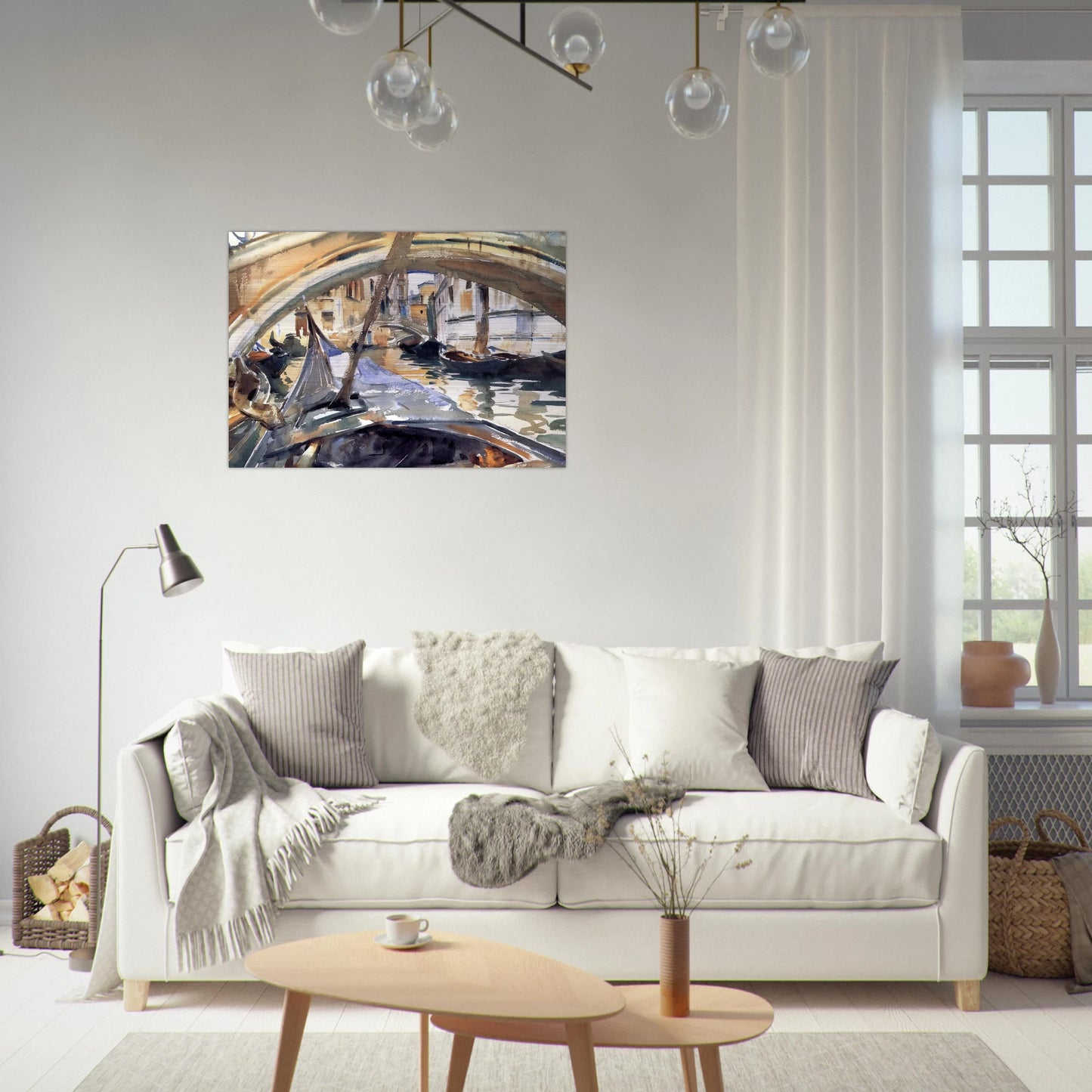 Rio de Santa Maria Formosa - John Singer Sargent Brushed Aluminum Print - 70x100 cm / 28x40 inches | John Singer Sargent Aluminum Print | John Singer Sargent Prints