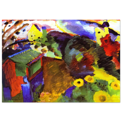 MURNAU GARDEN 1910 - Wassily Kandinsky Brushed Aluminum Print - 70x100 cm / 28x40 inches | Wassily Kandinsky Aluminum Print | Wassily Kandinsky Prints