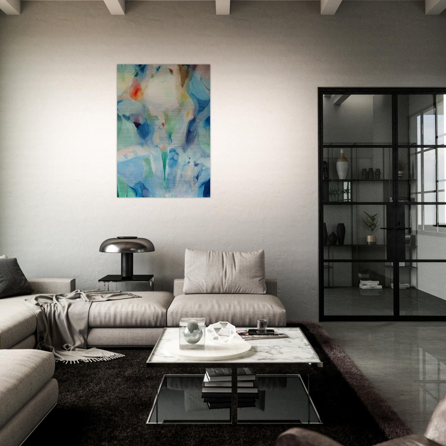 Before Songs - Alice Baber Brushed Aluminum Print - 70x100 cm / 28x40 inches | Alice Baber Aluminum Print | Alice Baber Prints