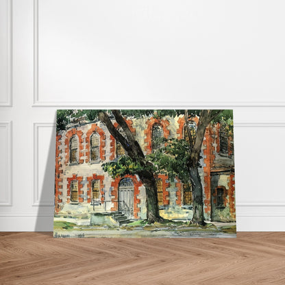 Old Dutch Building, Fishkill, New York - Childe Hassam Brushed Aluminum Print - 70x100 cm / 28x40 inches | Childe Hassam Aluminum Print | Childe Hassam Prints