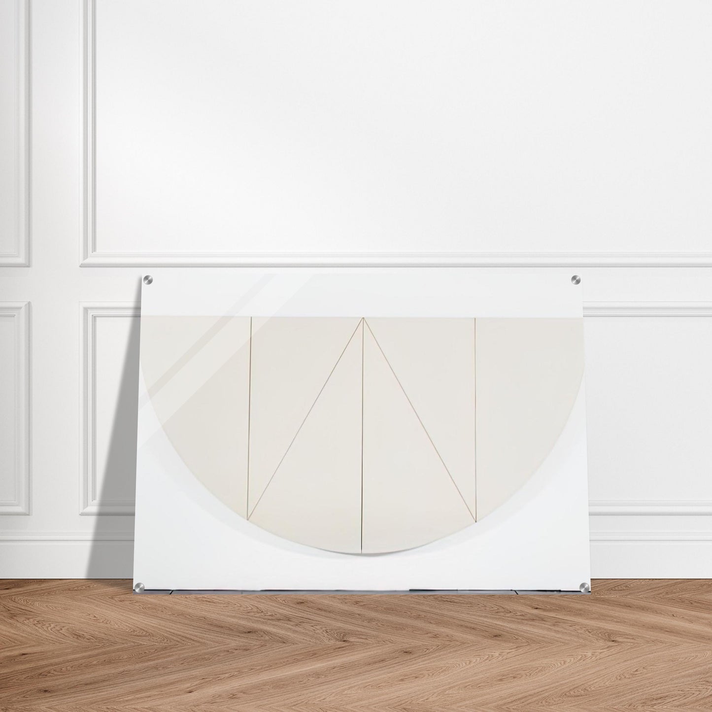 1 2 MANILLA CURVED AREA 1967 - Robert Mangold Acrylic Print - 70x100 cm / 28x40″ inches