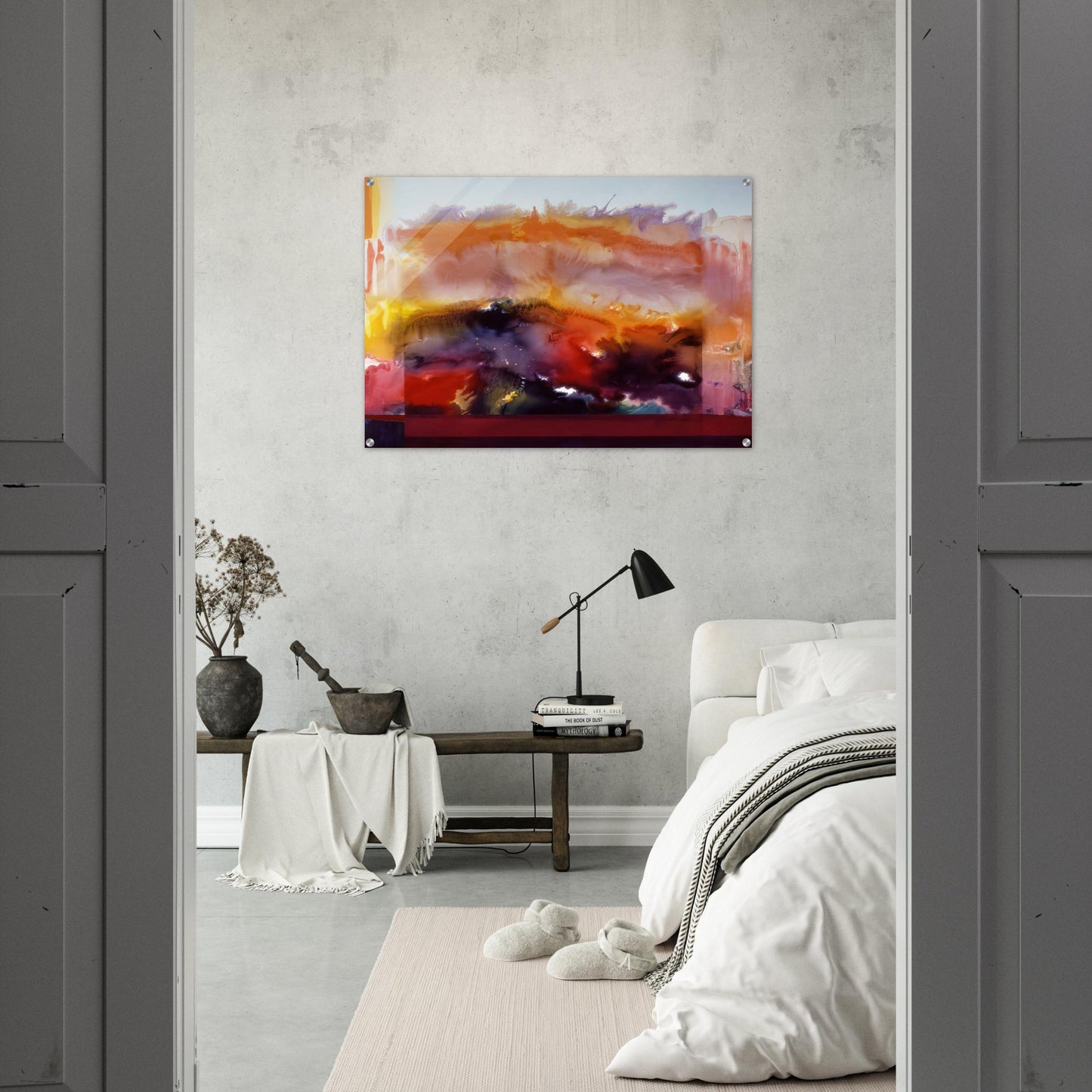 Butterfly Of Winter - 1985 - Ronnie Landfield Acrylic Print - 70x100 cm / 28x40″ inches | Ronnie Landfield Wall Art | Ronnie Landfield Prints