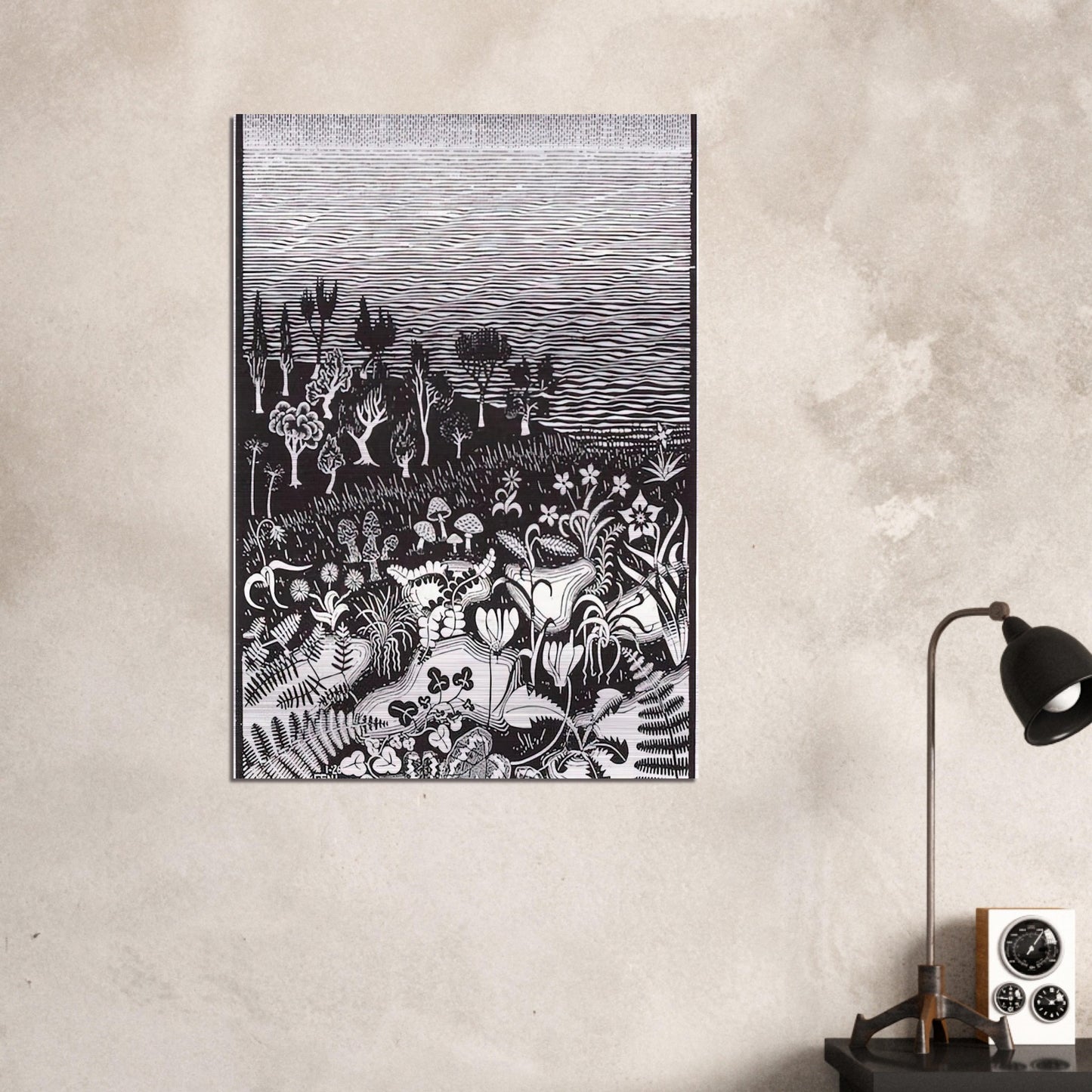 THE 3RD DAY OF THE CREATION - MC Escher Brushed Aluminum Print - 70x100 cm / 28x40 inches | MC Escher Aluminum Print | MC Escher Prints