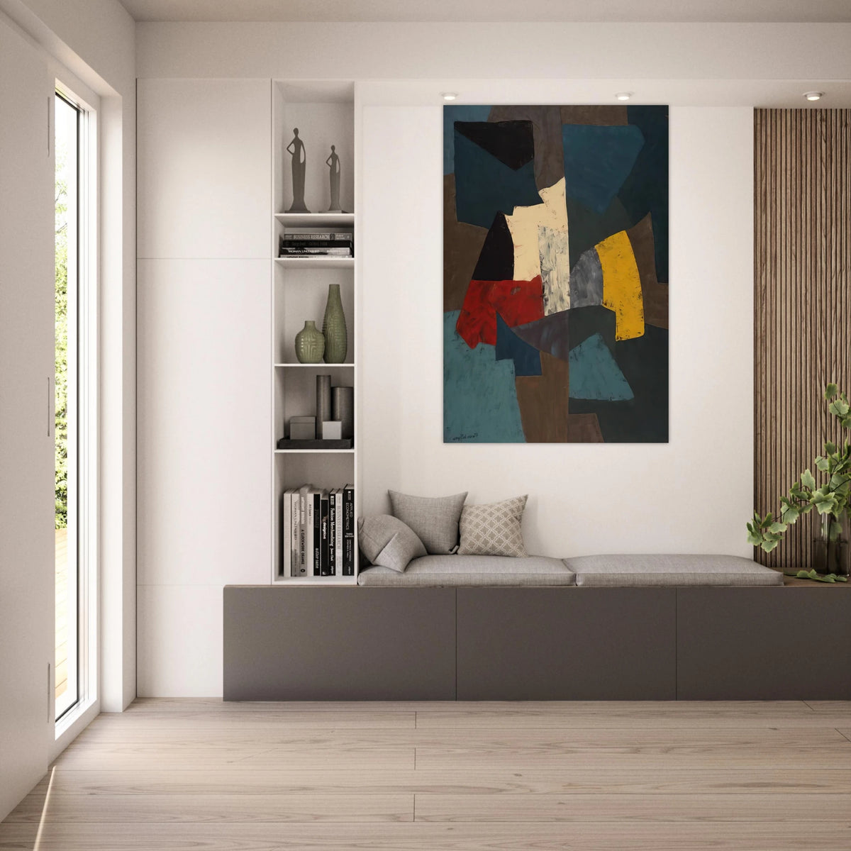 Abstract Composition - 1954 - Serge Poliakoff Art Prints - 100x150 cm / 40x60″ inches | Serge Poliakoff Poster | Serge Poliakoff Prints