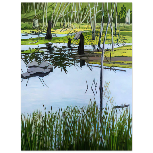 Neil Welliver - Joanna's Marsh - 2000  75x100 cm / 30x40inches Fine Art Poster