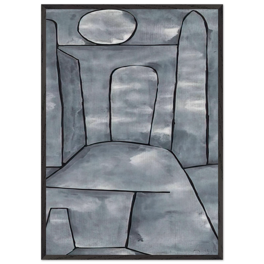 A GATE 1938 - Paul Klee 70x100 cm / 28x40 inches Framed Art Print – Black Wooden Frame