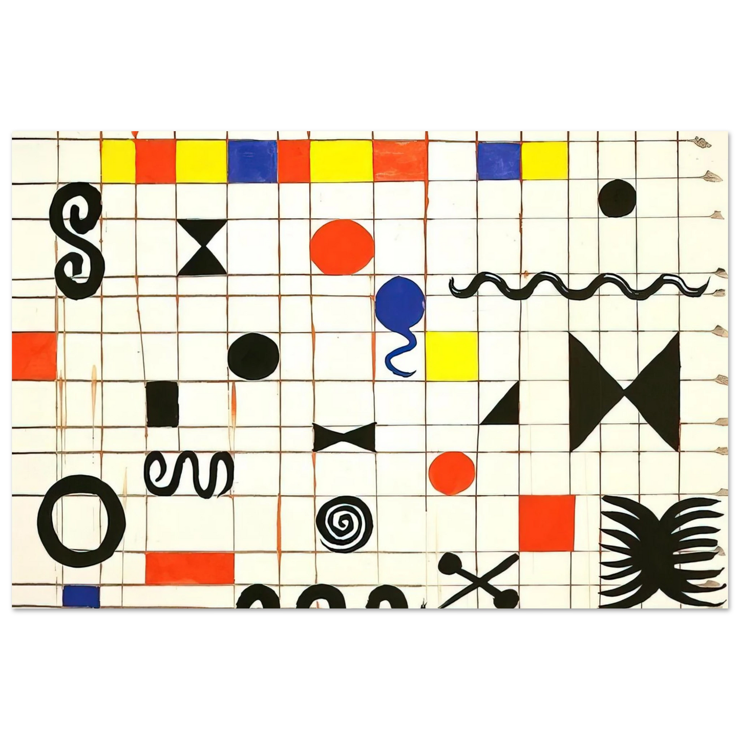 Alexander Calder - GRID WITH SYMBOLS 1966 Fine Art Poster