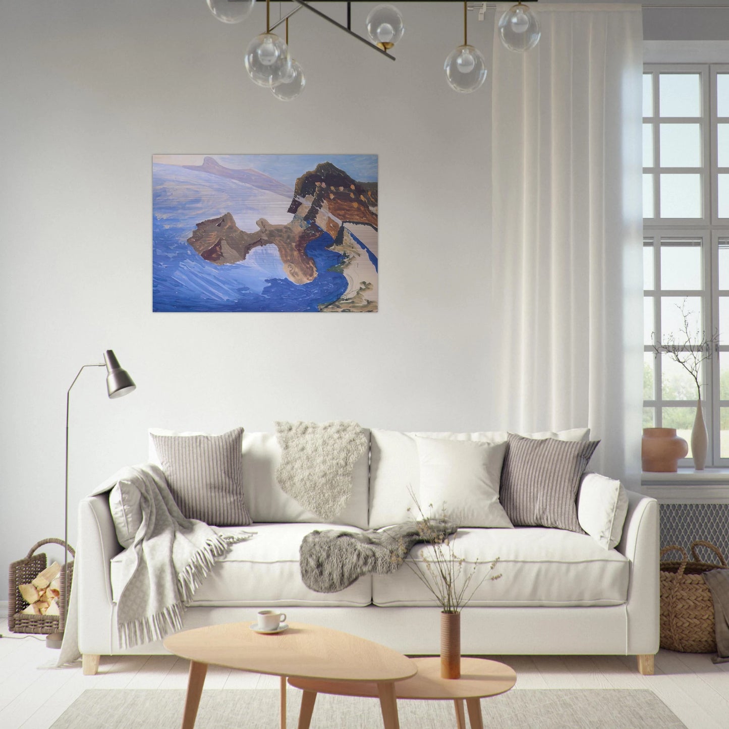 Meeting on the Island - Benedetta Cappa Brushed Aluminum Print - 70x100 cm / 28x40 inches | Benedetta Cappa Aluminum Print | Benedetta Cappa Prints