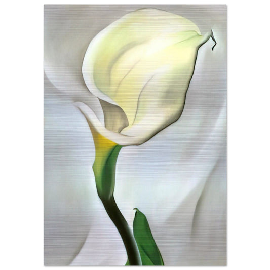 Calla Lily Turned Away - Georgia O'Keeffe Brushed Aluminum Print - 70x100 cm / 28x40 inches | Georgia O'Keeffe Aluminum Print | Georgia O'Keeffe Prints
