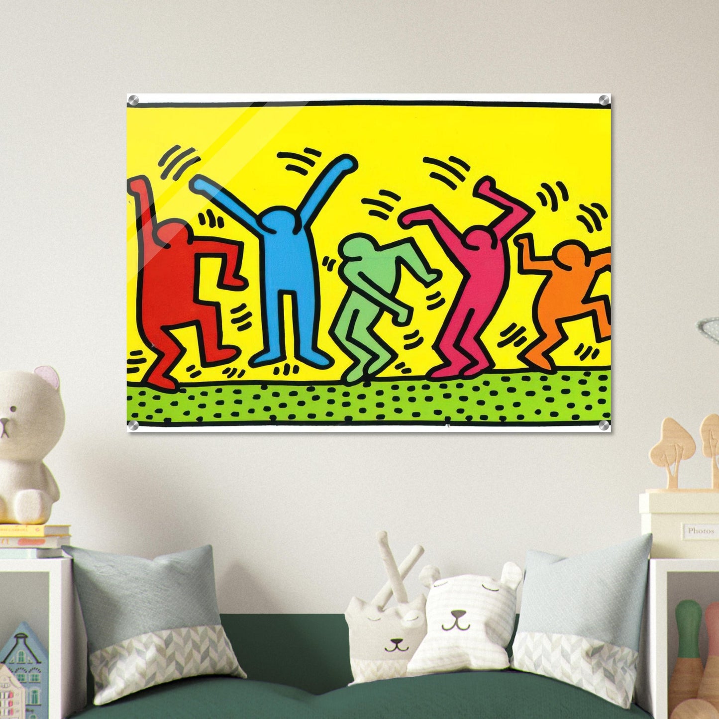 UNTITLED DANCE 1987 - Keith Haring Acrylic Print - 70x100 cm / 28x40″ inches