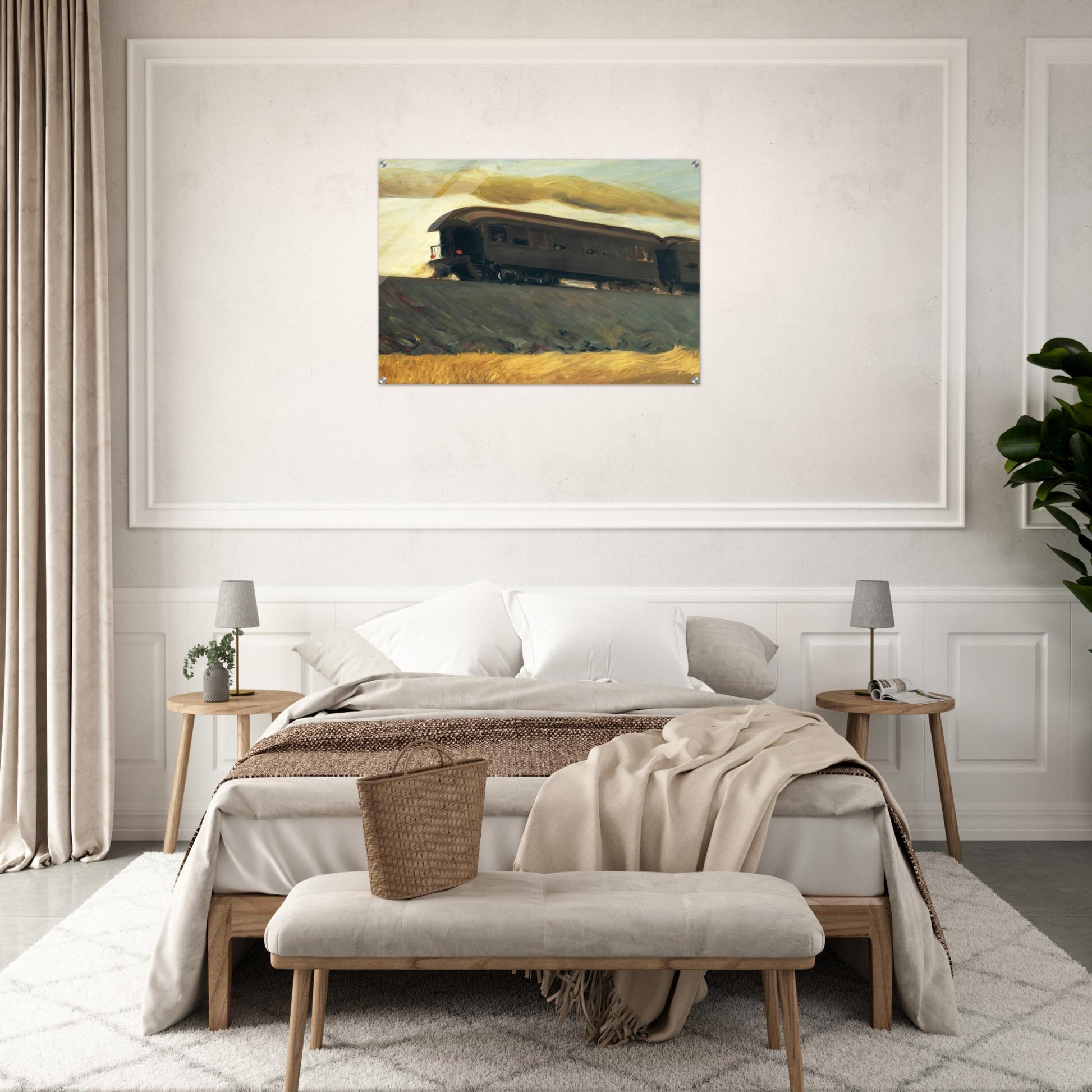 Railroad Train - Edward Hopper Acrylic Print - 70x100 cm / 28x40″ inches