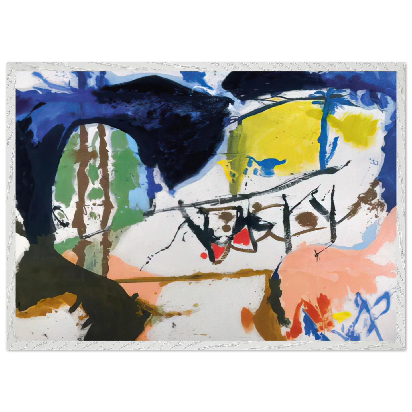 Helen Frankenthaler - Acres - 1959 Wall art - A2 (42 x 59.4  cm) - Fine Art Poster-canvas - -