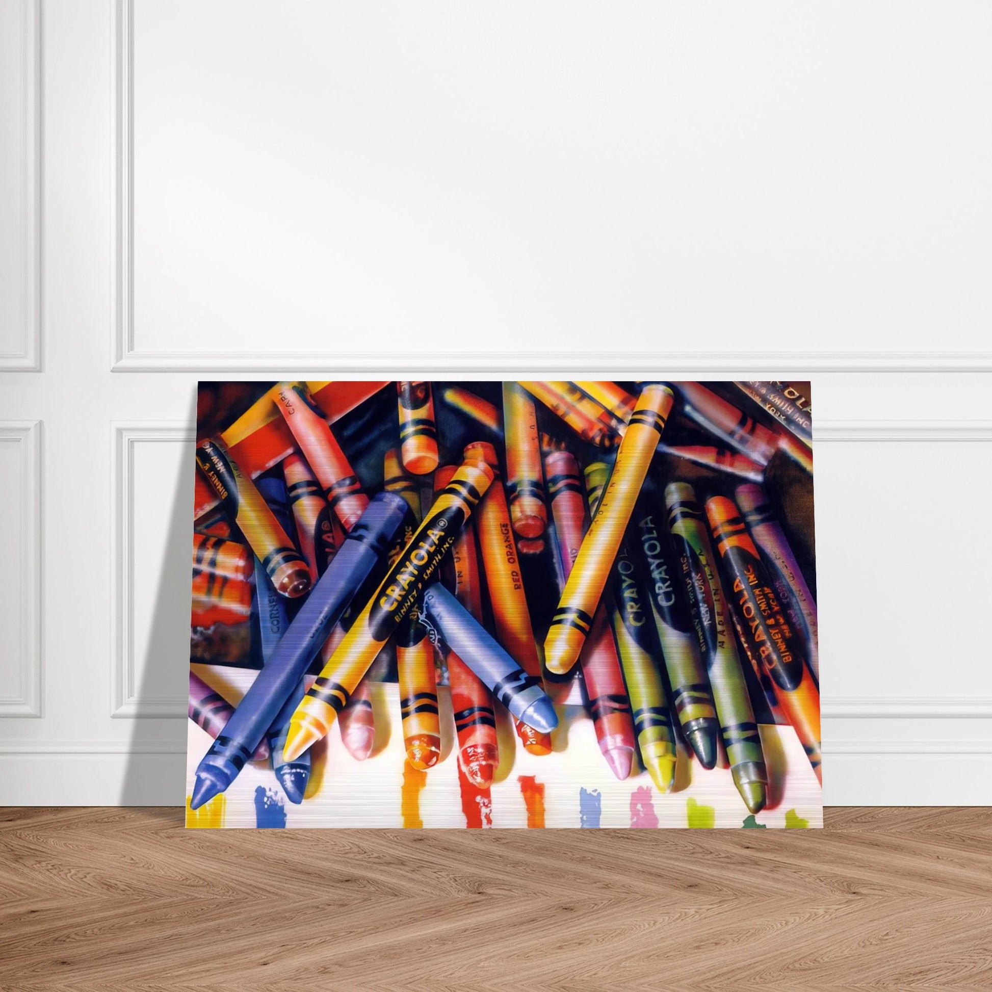 CRAYOLA 1973 - Audrey Flack Brushed Aluminum Print - 70x100 cm / 28x40 inches | Audrey Flack Aluminum Print | Audrey Flack Prints