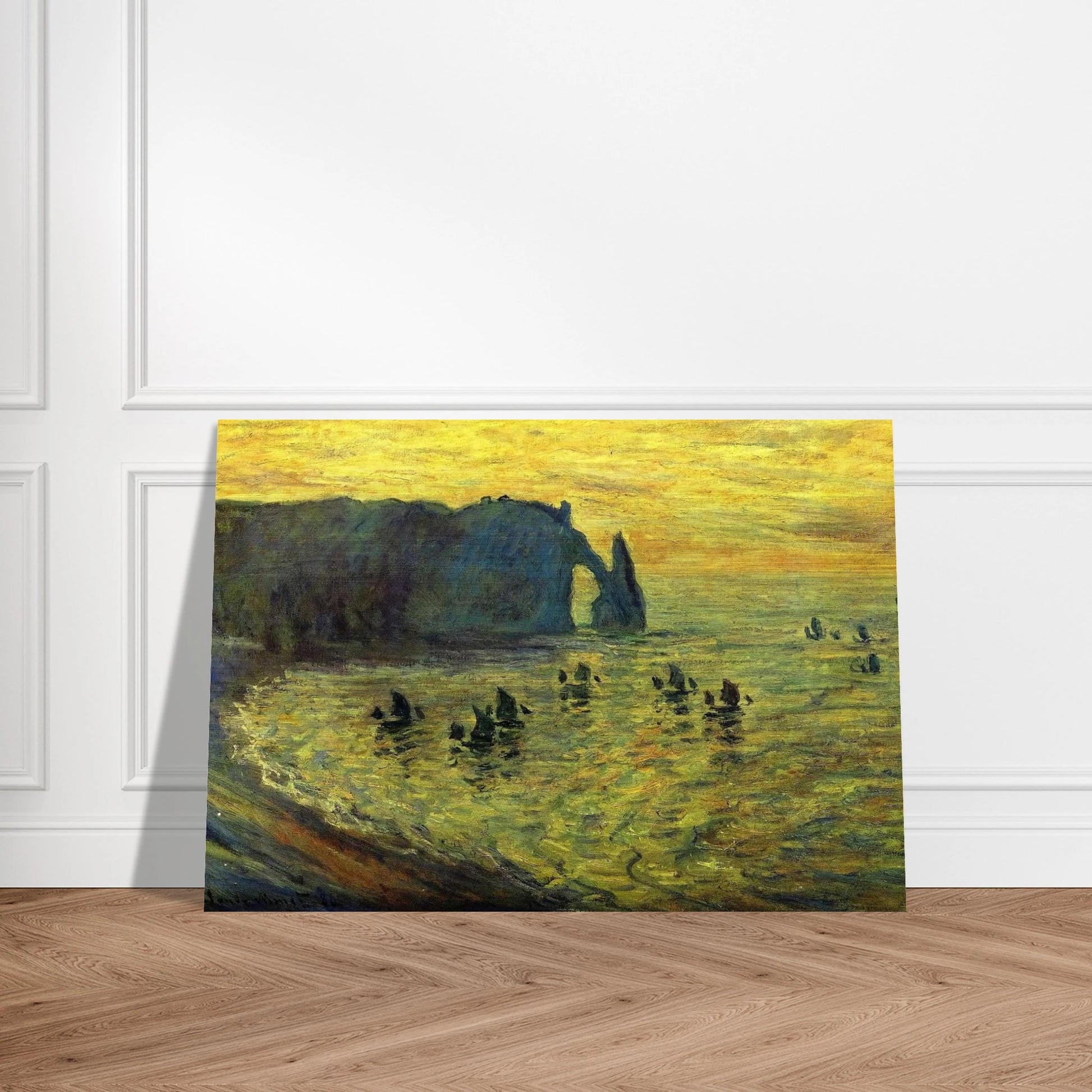 The Cliffs at Etretat - claude monet Brushed Aluminum Print - 70x100 cm / 28x40 inches | claude monet Aluminum Print | claude monet Prints