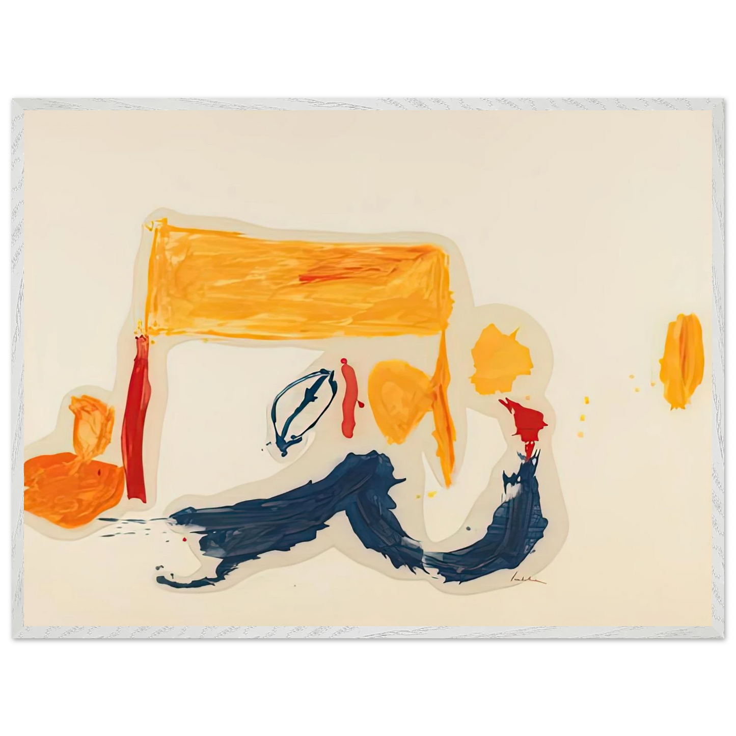 Helen Frankenthaler - Yellow Games, 1962- Wall Art - 60x80 cm / 24x32 inches - Fine Art Poster-canvas - -