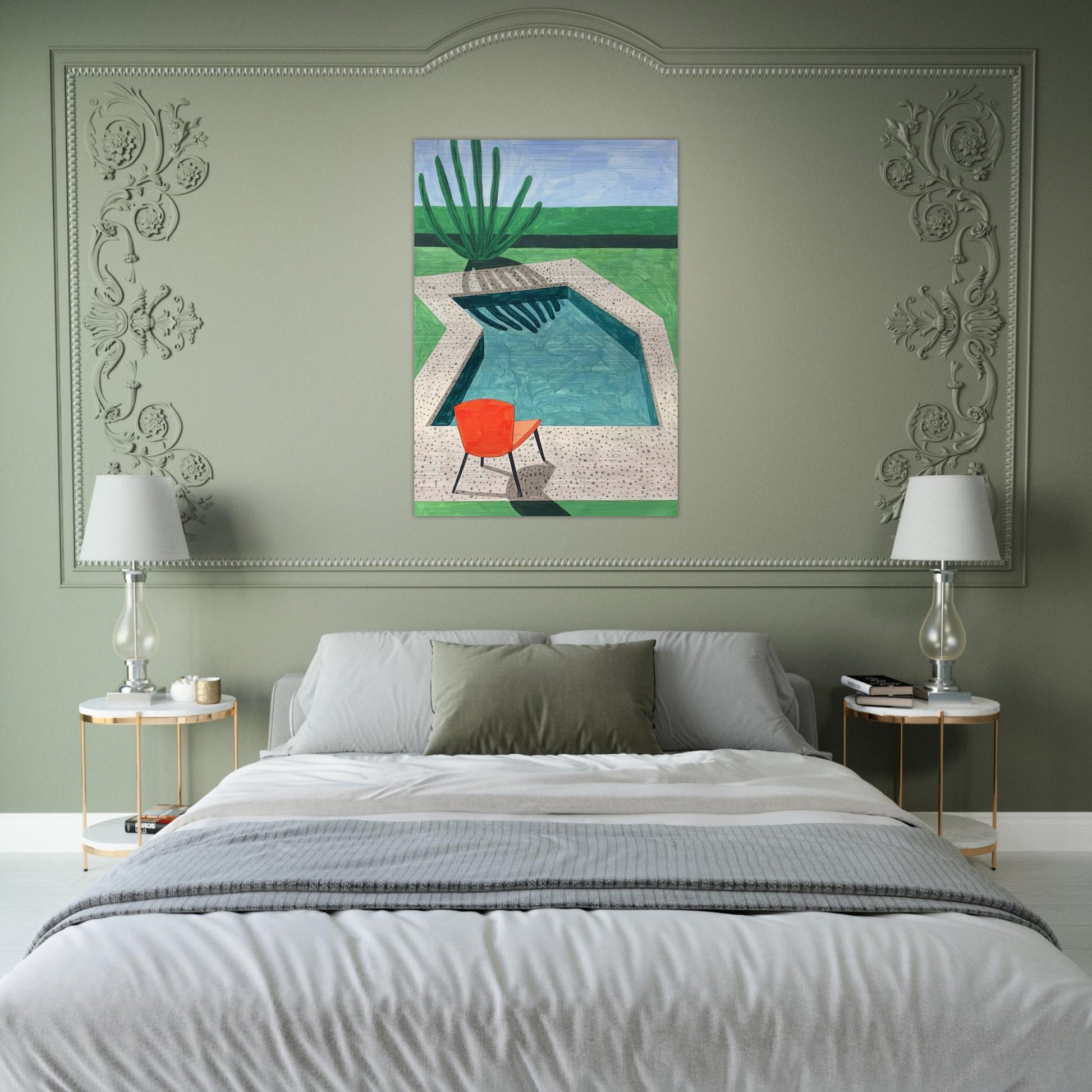 David Hockney - David Hockney Brushed Aluminum Print - 70x100 cm / 28x40 inches | David Hockney Aluminum Print | David Hockney Prints