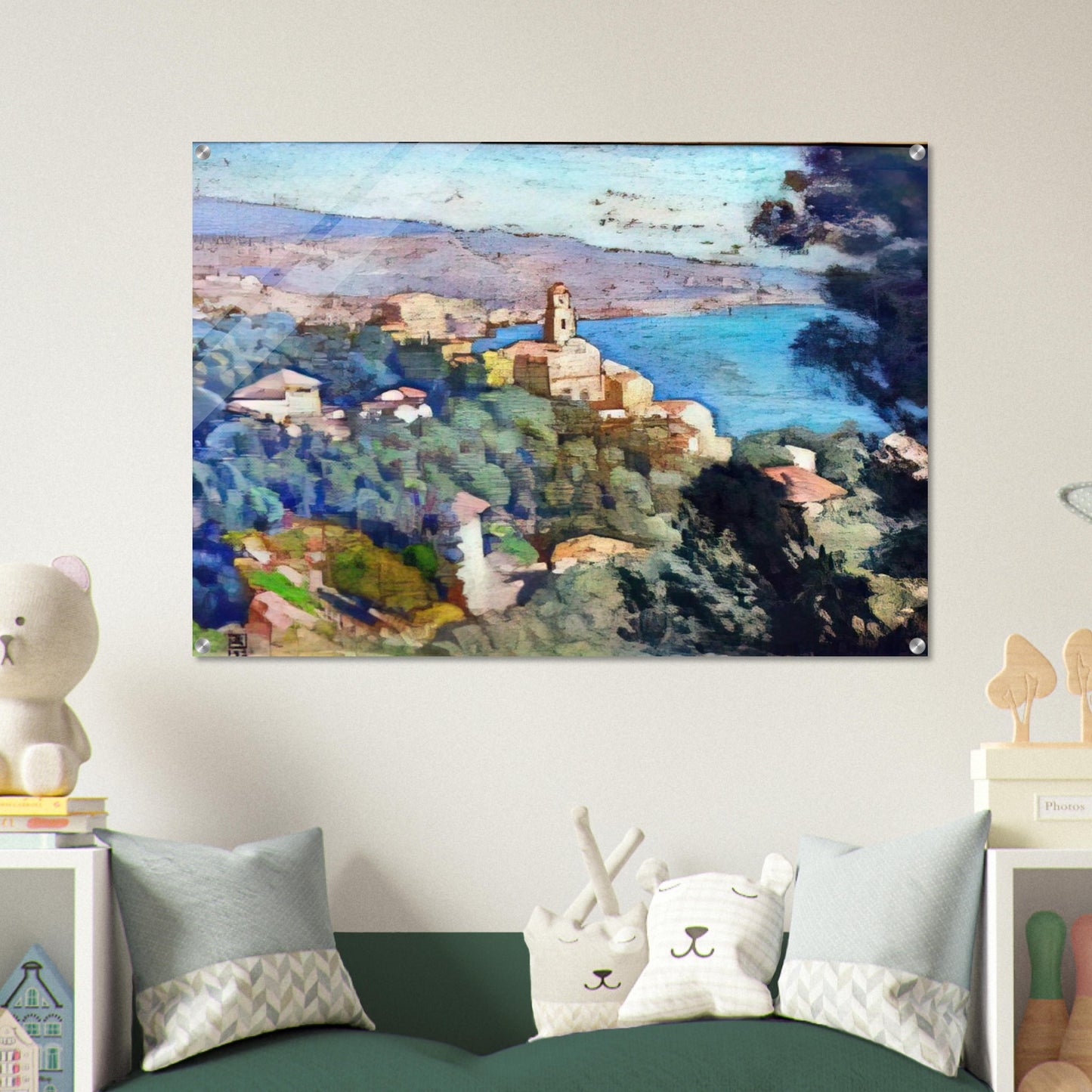 MORTULA AT GRIMALDI - Theo van Rysselberghe Acrylic Print - 70x100 cm / 28x40″ inches