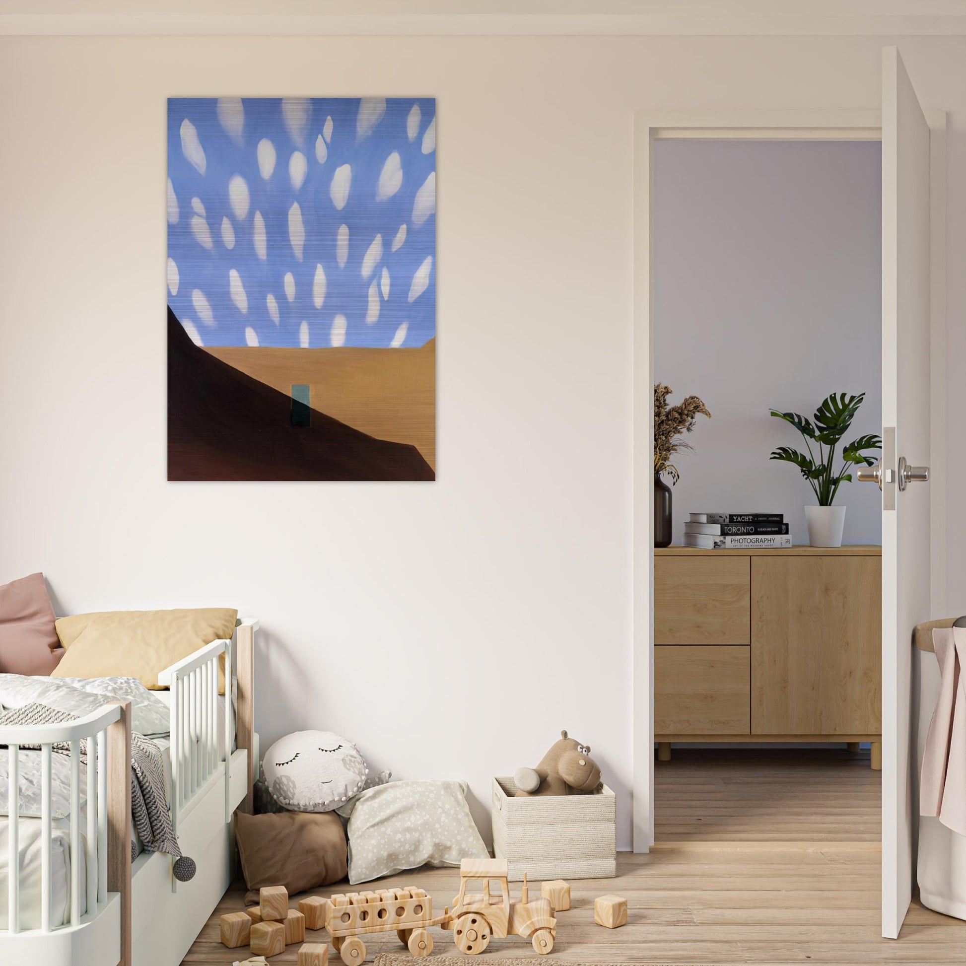 In the Patio VIII - Georgia O'Keeffe Brushed Aluminum Print - 70x100 cm / 28x40 inches | Georgia O'Keeffe Aluminum Print | Georgia O'Keeffe Prints