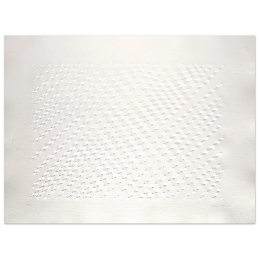 Enrico Castellani - Untitled Hommage ÃƒÂ¡ Santomaso - Spatialism  75x100 cm / 30x40inches Fine Art Poster