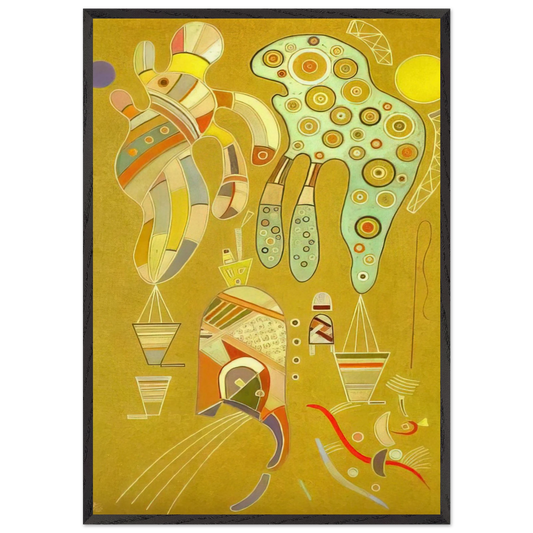UNTITLED 1941 N3 - Wassily Kandinsky 70x100 cm / 28x40 inches Framed Art Print – Black Wooden Frame