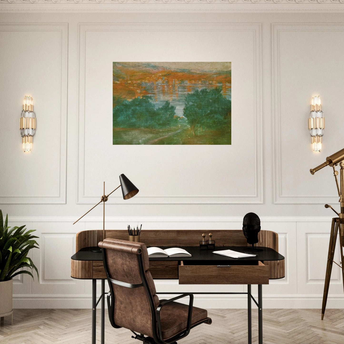 LANDSCAPE CADAQUES - Salvador Dali Brushed Aluminum Print - 70x100 cm / 28x40 inches | Salvador Dali Aluminum Print | Salvador Dali Prints