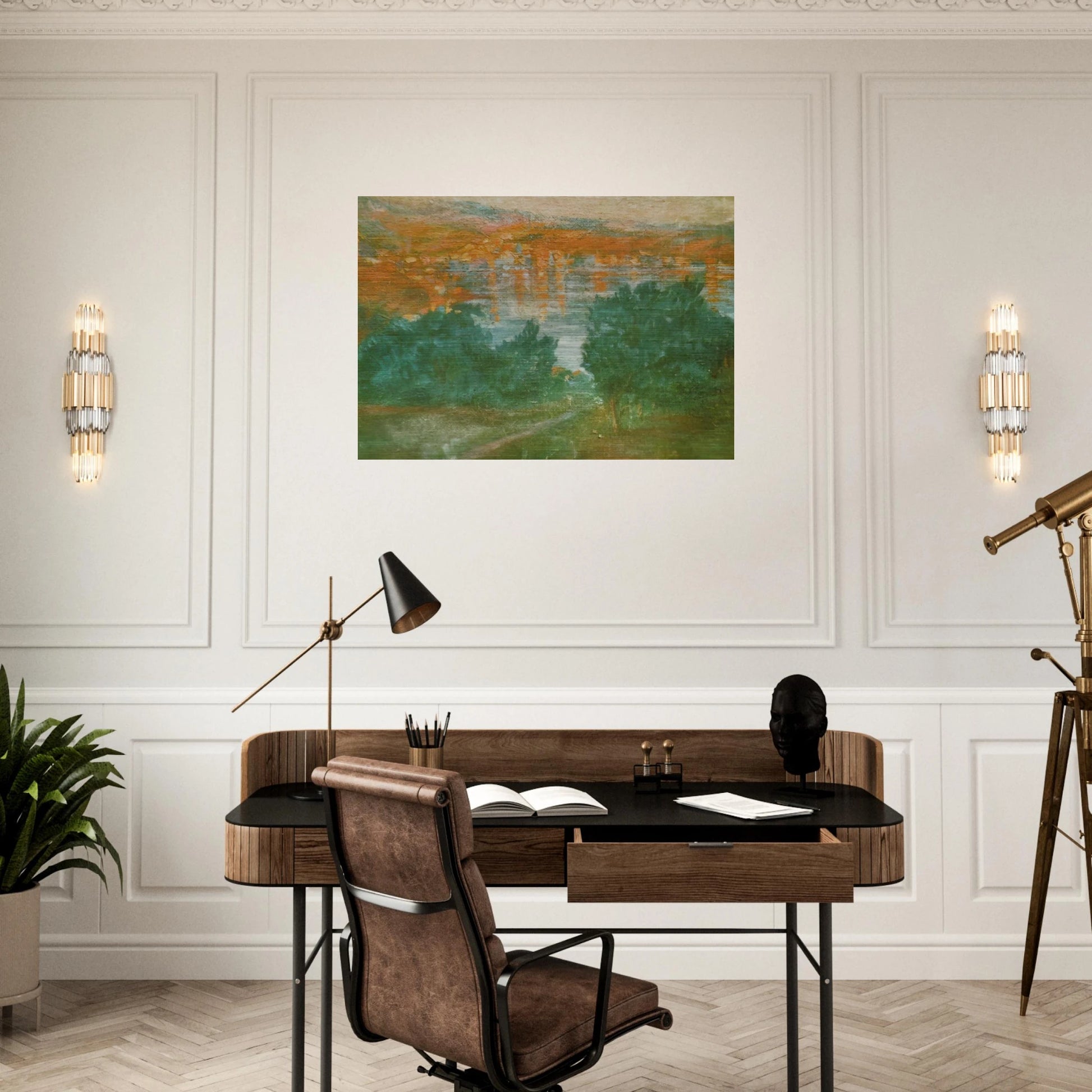LANDSCAPE CADAQUES - Salvador Dali Brushed Aluminum Print - 70x100 cm / 28x40 inches | Salvador Dali Aluminum Print | Salvador Dali Prints
