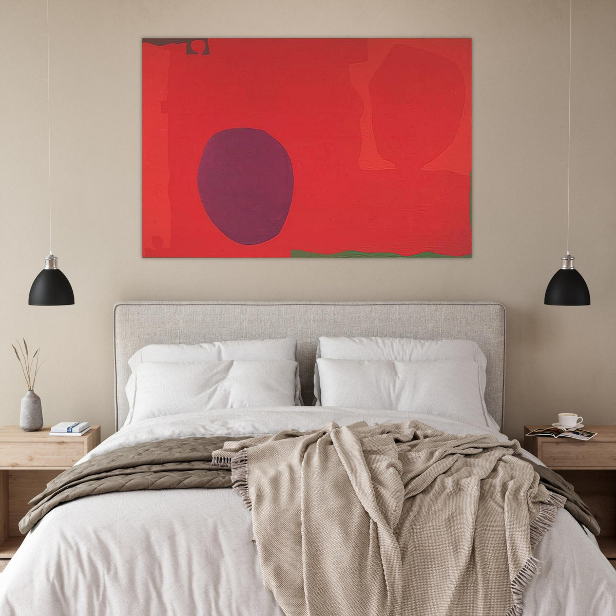 Cadmium with Violet, Scarlet, Emerald, Lemon and Venetian - 1969 - Patrick Heron Art Prints - 100x150 cm / 40x60″ inches | Patrick Heron Poster | Patrick Heron Prints