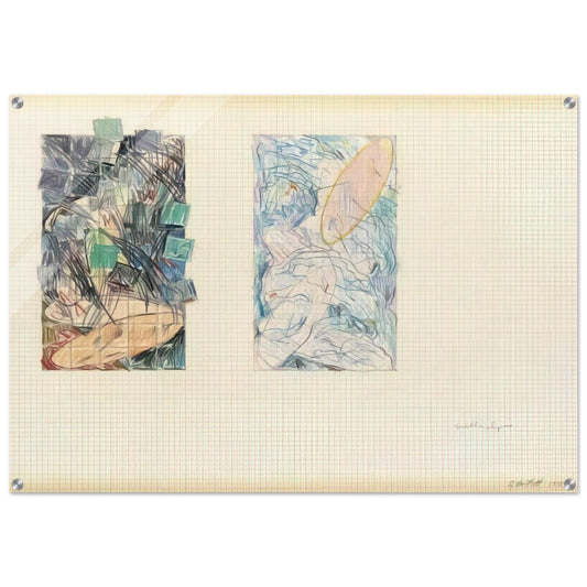 Sad and Happy Tidal Wave - 1978 - Jennifer Bartlett Acrylic Print - 70x100 cm / 28x40″ inches