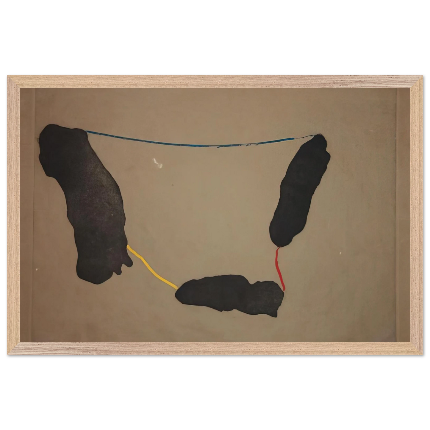 Helen Frankenthaler - Connected By Joy - 1973 Wall art - 70x100 cm / 28x40 inches - Premium Wooden Framed Poster With Fine Art Paper-canvas - Wood frame