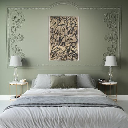 RITMI PLASTICI 1911 - Carlo Carra Brushed Aluminum Print - 70x100 cm / 28x40 inches | Carlo Carra Aluminum Print | Carlo Carra Prints