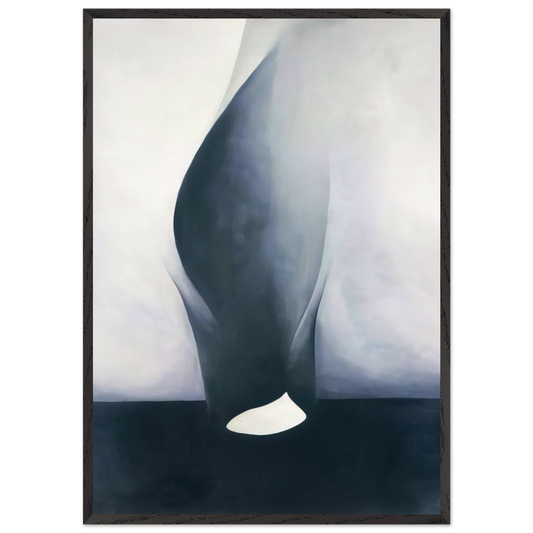 Shell and Old Shingle VI - Georgia OKeeffe 70x100 cm / 28x40 inches Framed Art Print – Black Wooden Frame