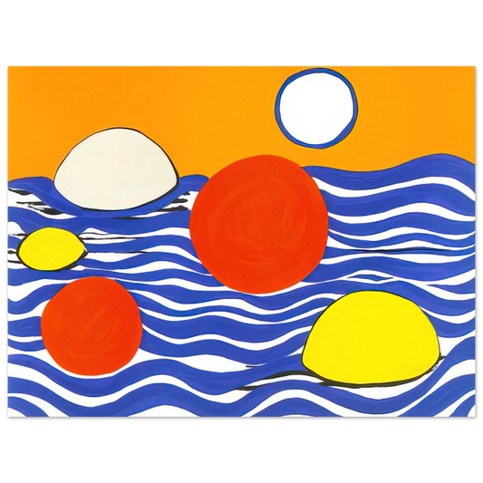 Alexander Calder - WAVES 1973 Fine Art Poster