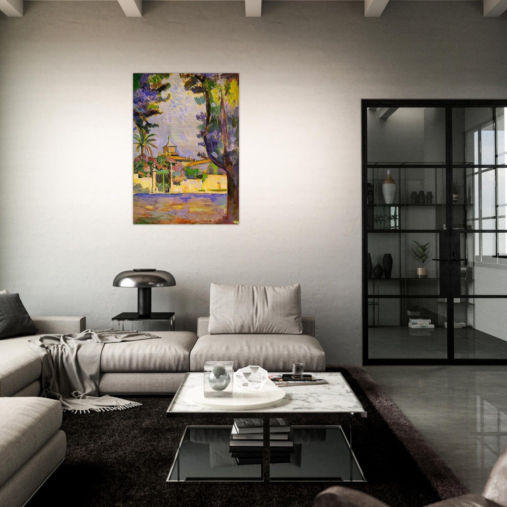 PLACE DES LICES ST TROPEZ 1904 - Henri Matisse Brushed Aluminum Print - 70x100 cm / 28x40 inches | Henri Matisse Aluminum Print | Henri Matisse Prints